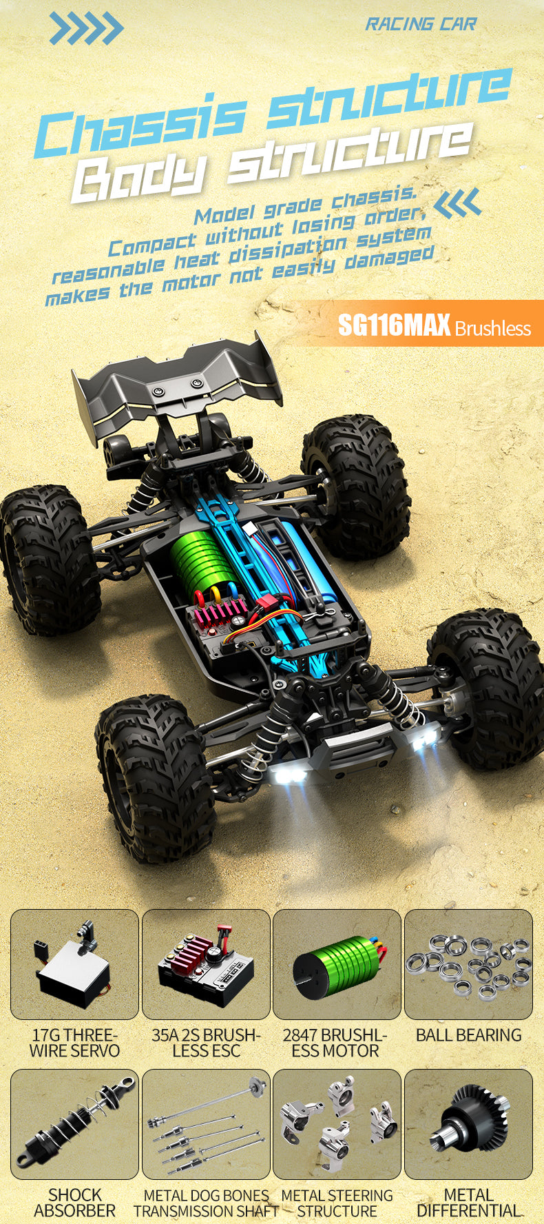 High Speed 4WD MAX RC Car (80KM/H)