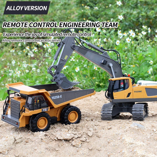 RC Excavator & Dump Truck Model Toy