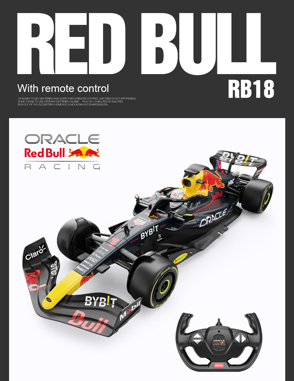 RC Red Bull #1 Max Verstappen 1:12 F1 Racing Car